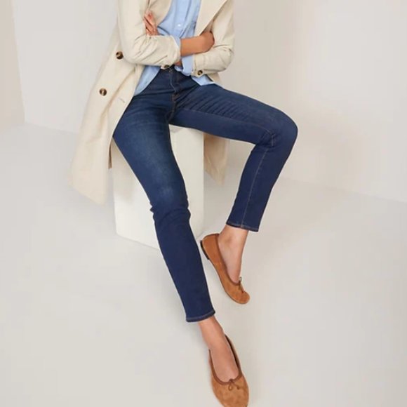 *Old Navy Mid Rise Pop Icon Dark Wash Skinny Jean - Picture 1 of 13